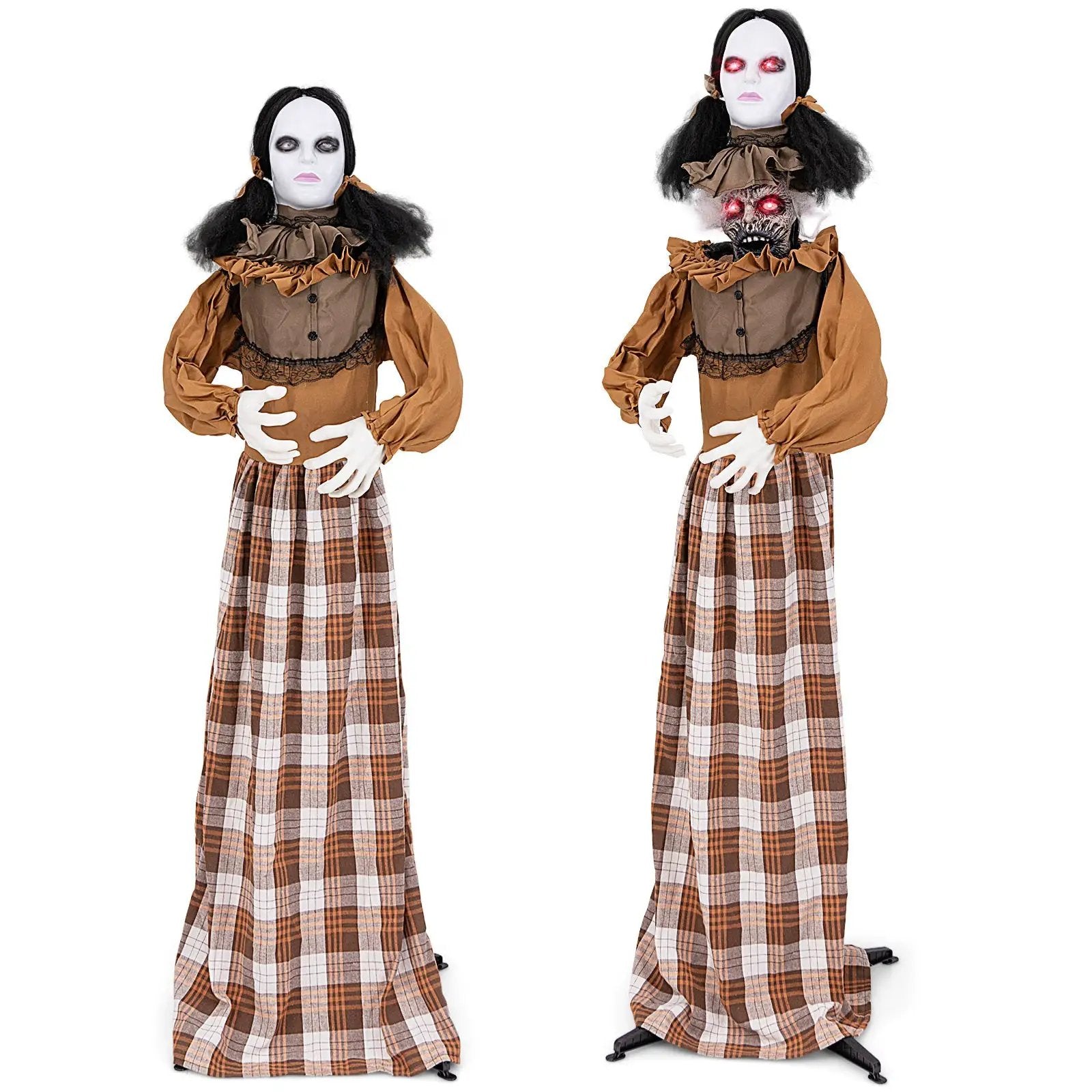 Halloween Animatronic Haunted Woman with Pop Up Head and Control Button by DirectDeals