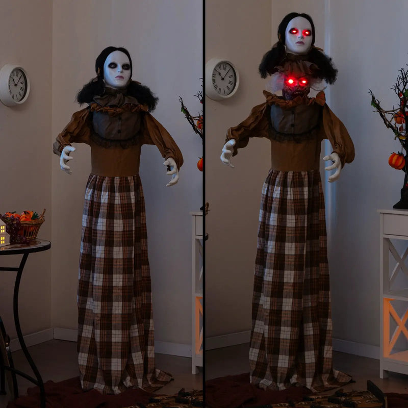 Halloween Animatronic Haunted Woman with Pop Up Head and Control Button by DirectDeals