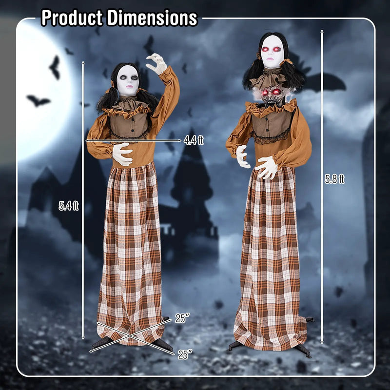Halloween Animatronic Haunted Woman with Pop Up Head and Control Button by DirectDeals