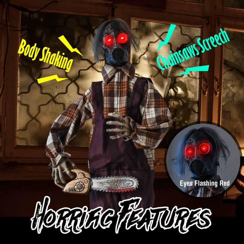 Halloween Animatronic Shaking Haunted Man with Lights and Sound by DirectDeals