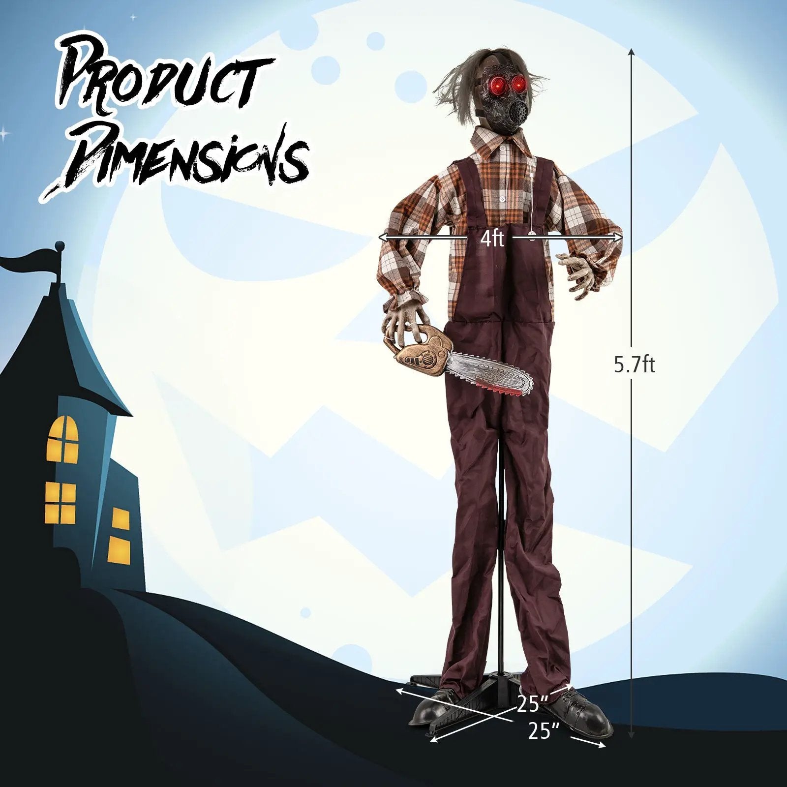 Halloween Animatronic Shaking Haunted Man with Lights and Sound by DirectDeals