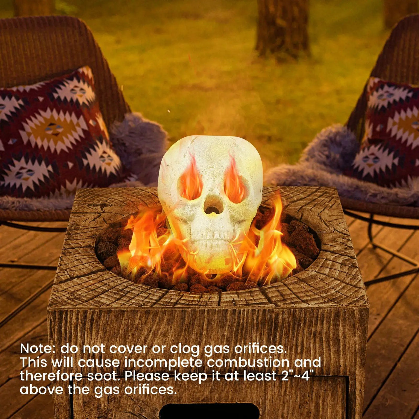 Halloween Fire Pit Skull Halloween Decoration by DirectDeals