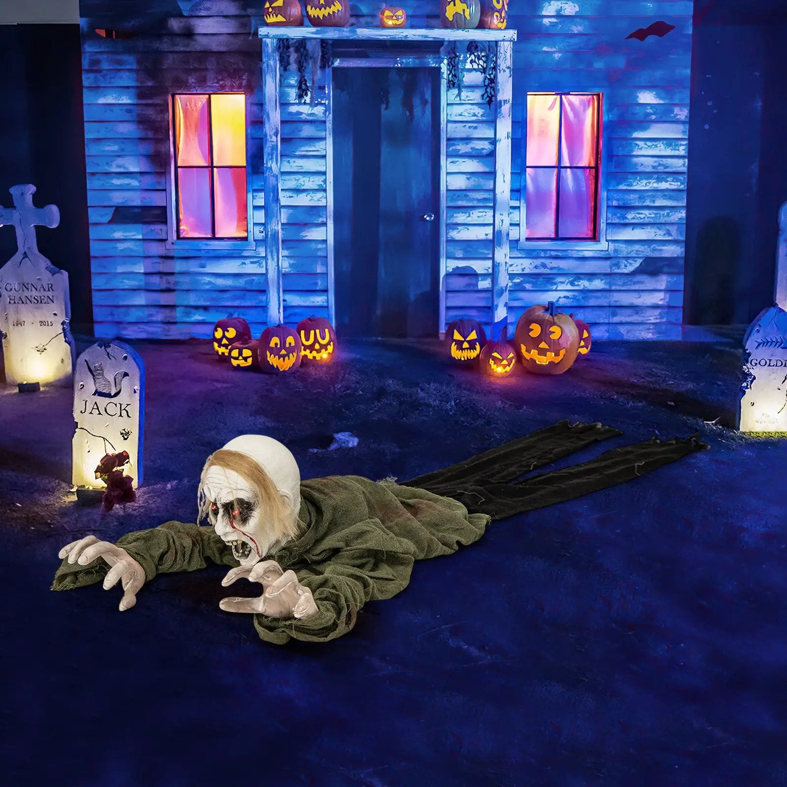 Halloween Groundbreaker Climbing Zombie with Light up Eyes and Creepy Sound by DirectDeals