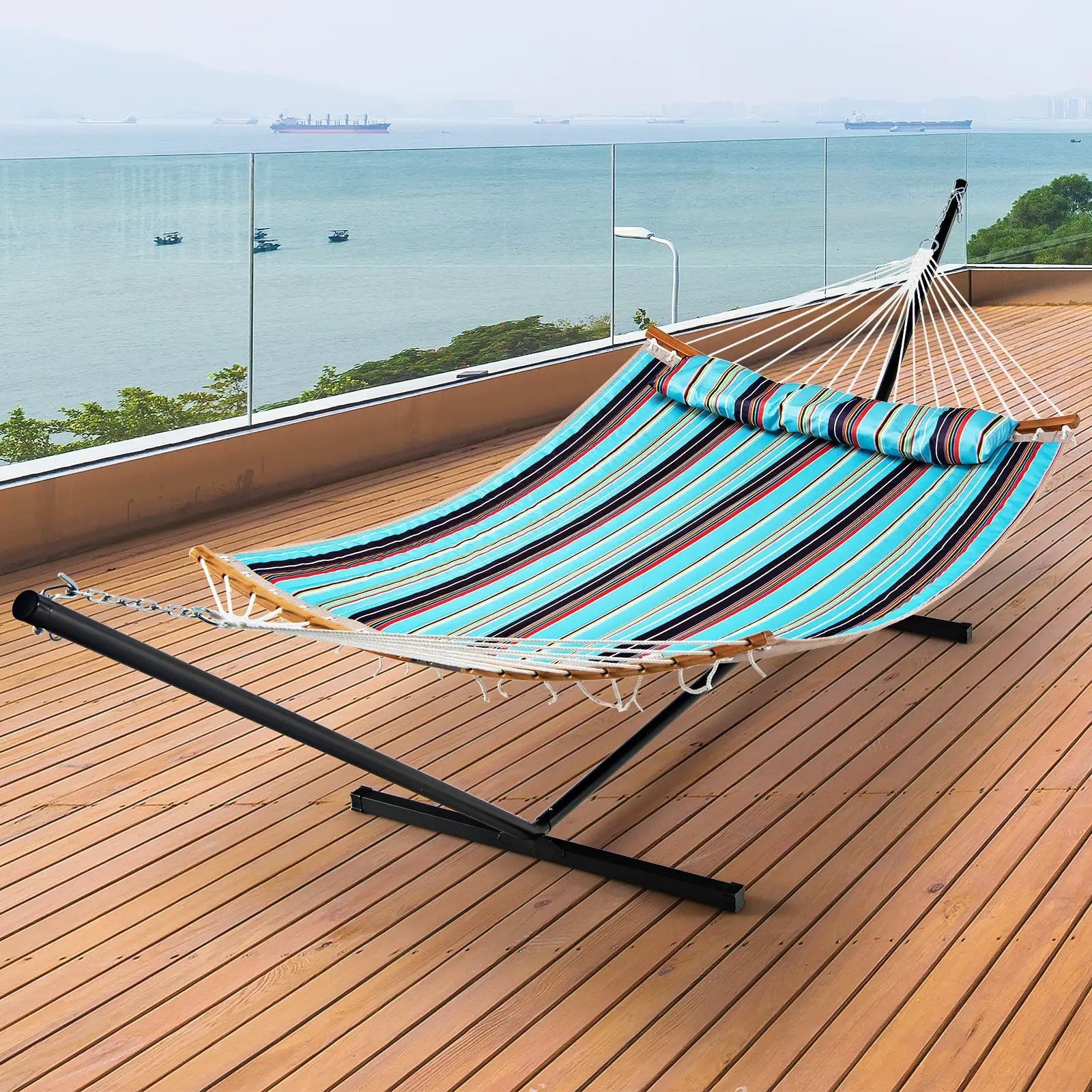2-Person Heavy-Duty Hammock Stand with Storage Bag by DirectDeals