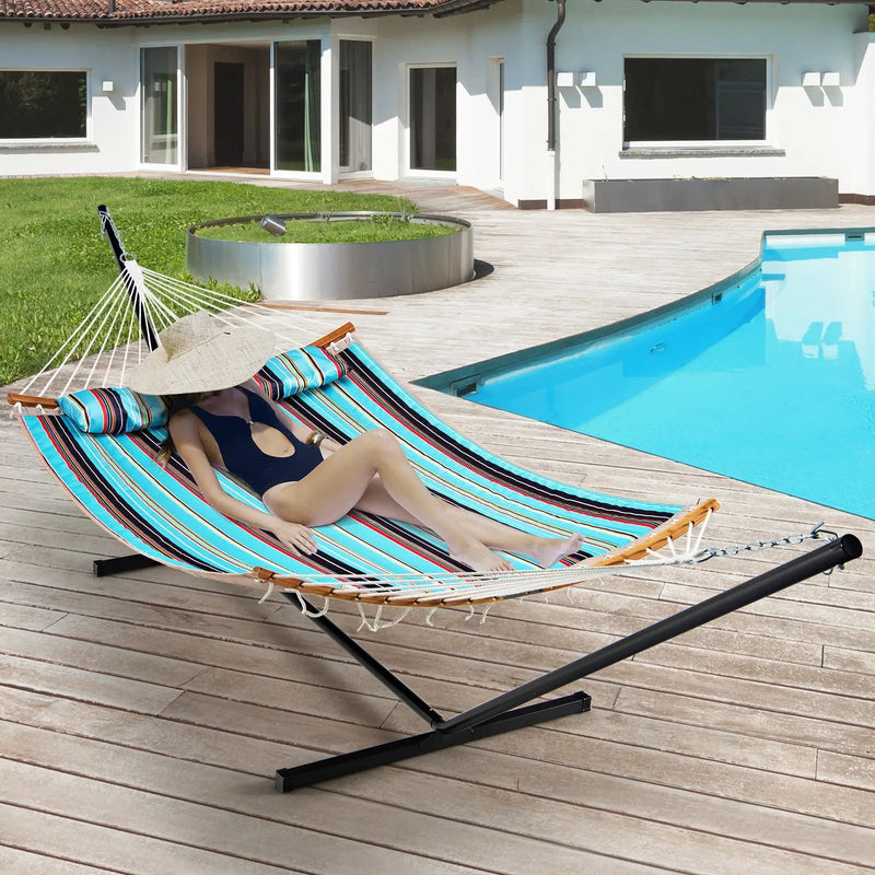 2-Person Heavy-Duty Hammock Stand with Storage Bag by DirectDeals