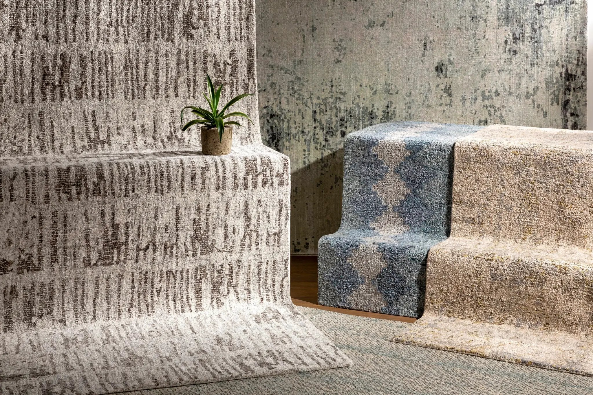 Hale Gray&Slate Diamonds Wool&Viscose Rug - Clearance by Boutique Rugs