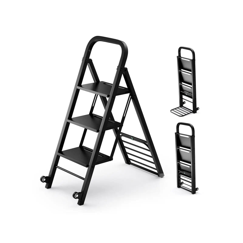 2 in 1 Hand Truck and Ladder Combo with Rubber Wheels and Handle by DirectDeals