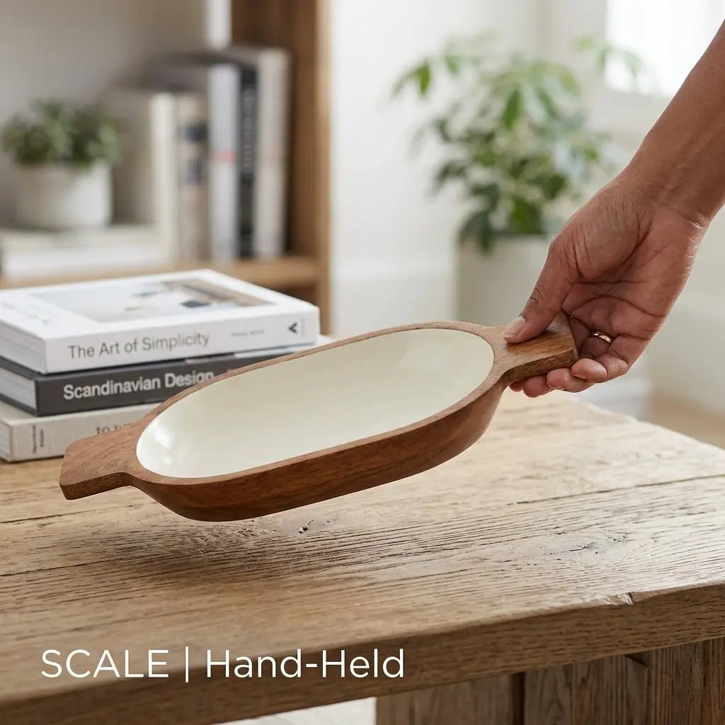 House of Avana Small Boat Mango Wood Serving Tray by House Of Avana