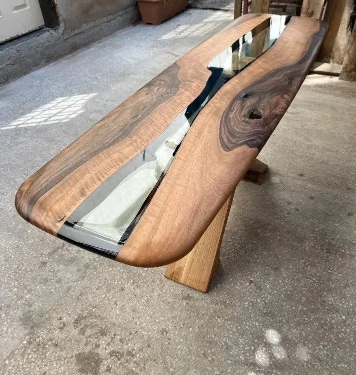 Handmade Solid Walnut Console Table for Entryway and Foyer by Gizz