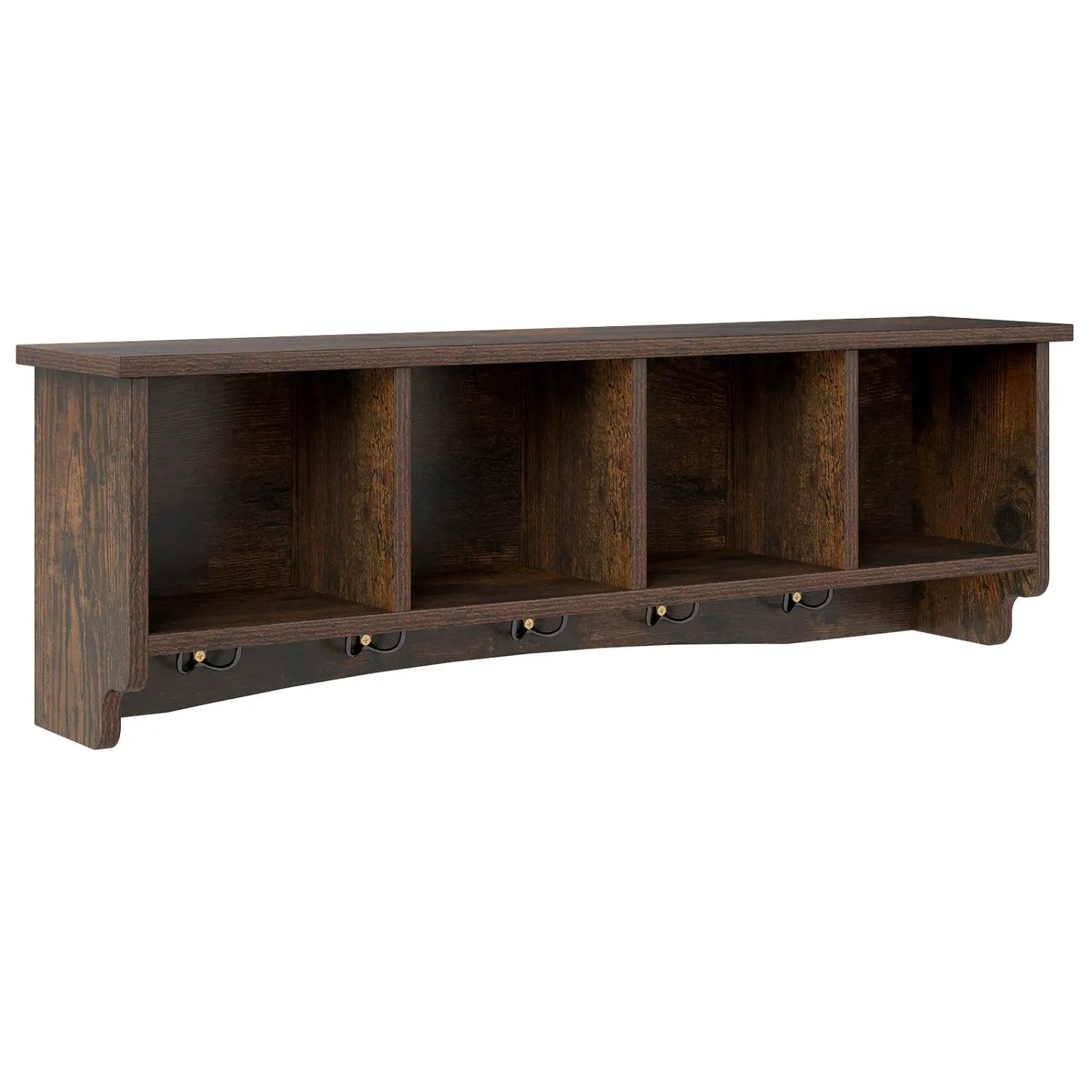 Wall-Mounted Storage Cabinet Hanging Entryway Shelf Coat Rack by DirectDeals
