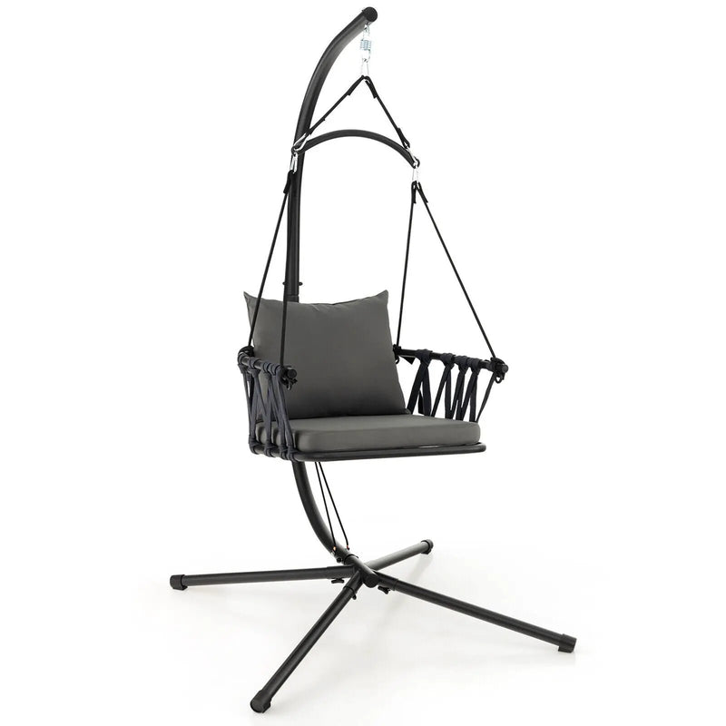 Hanging Swing Chair with Stand-Gray by DirectDeals