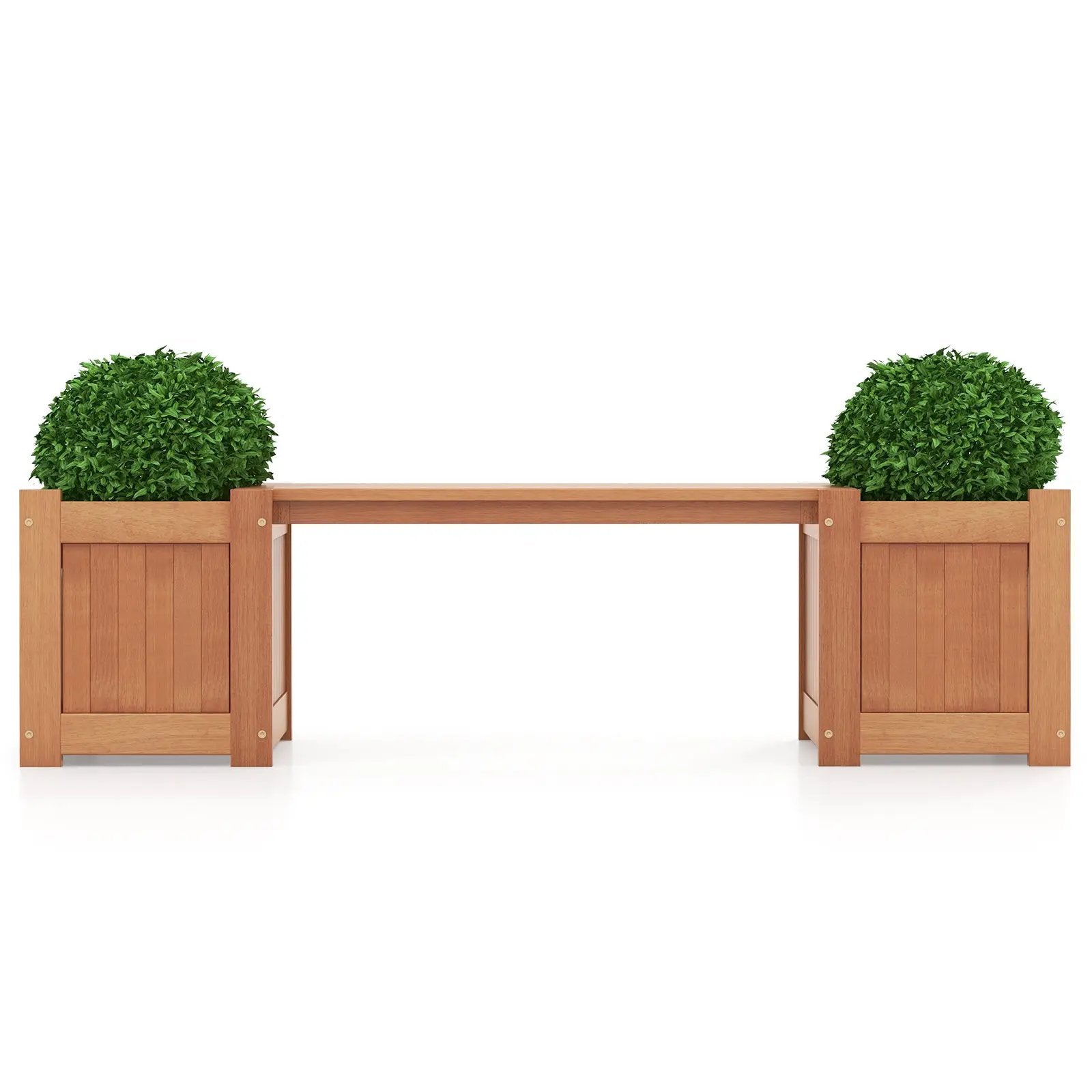 Wood Planter Box with Bench for Garden Yard Balcony by DirectDeals
