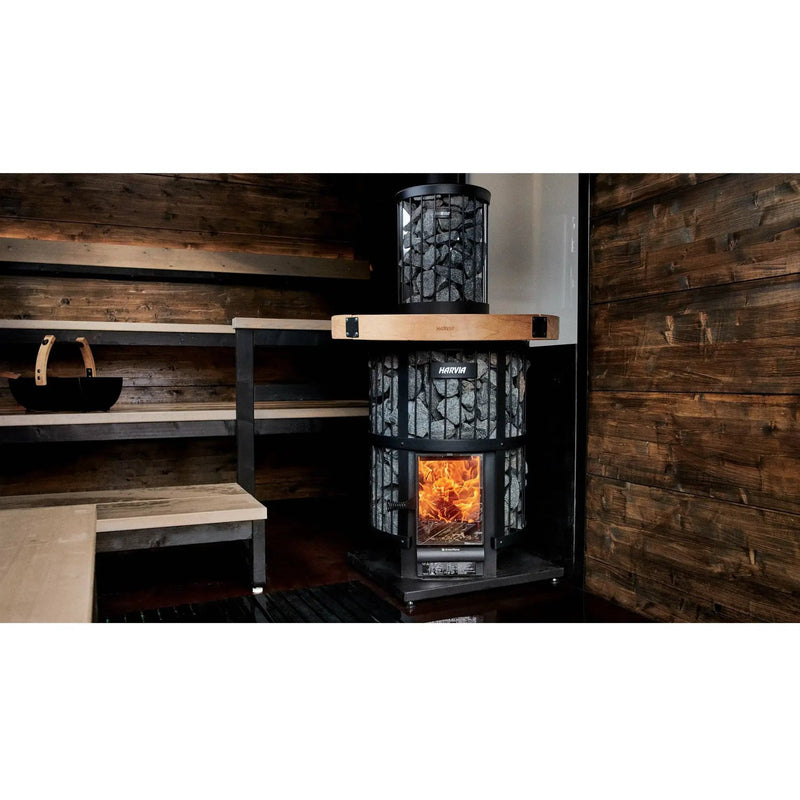 Harvia Legend 240 Greenflame Wood Burning Sauna Stove - Finnish Sauna Builders by Finnish Sauna Builders