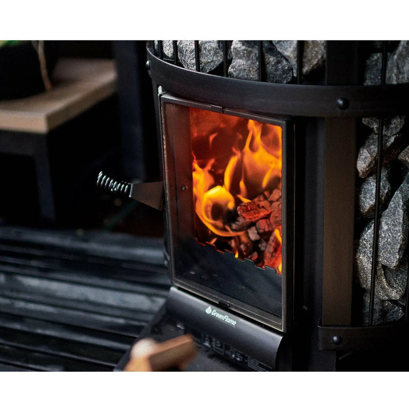 Harvia Legend 240 Greenflame Wood Burning Sauna Stove - Finnish Sauna Builders by Finnish Sauna Builders