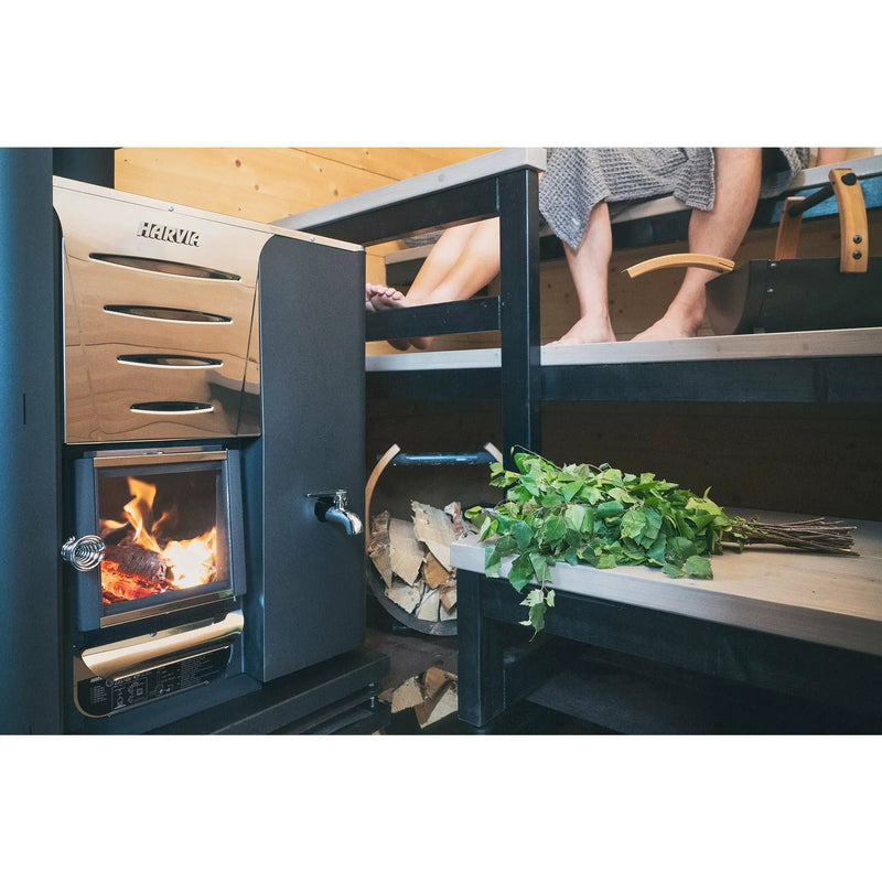 Harvia Pro 20 Ls Wood Burning Sauna Stove With Water Tank - Finnish Sauna Builders by Finnish Sauna Builders