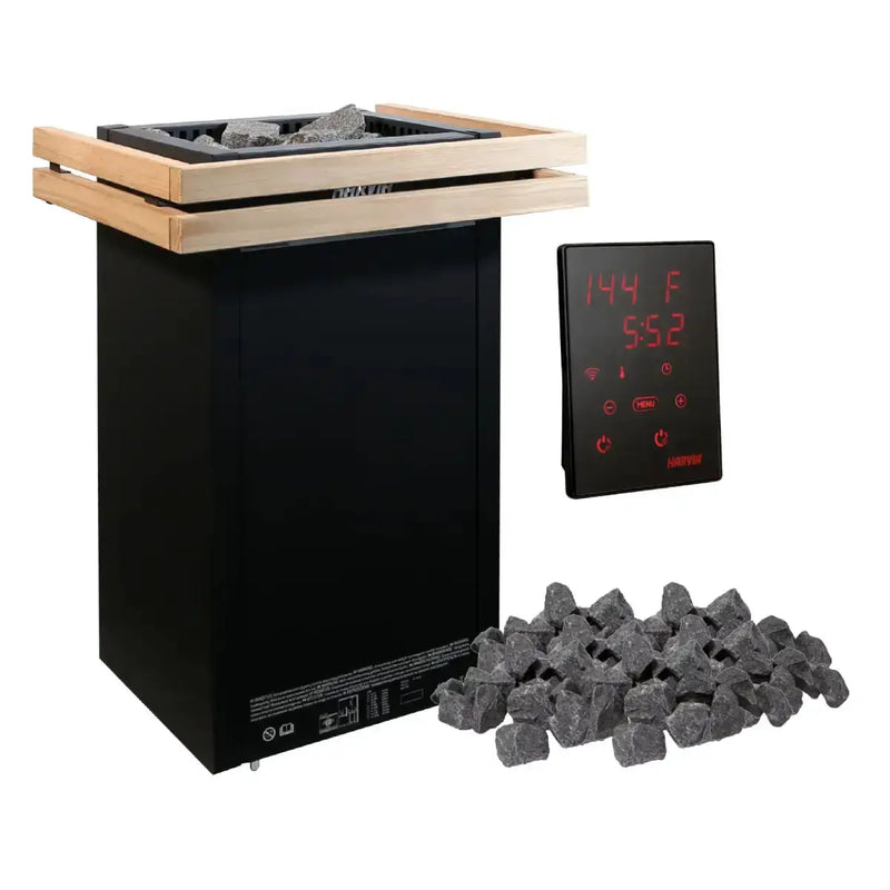 Harvia Virta 9KW Ultimate Sauna Heater with WiFi Digital Control, Sauna Stones and Heater Guard - Finnish Sauna Builders by Finnish Sauna Builders