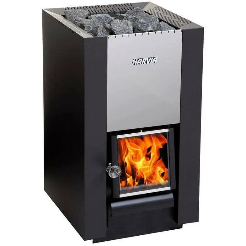 Harvia Linear 16 WK160C Wood Burning Sauna Stove - Finnish Sauna Builders by Finnish Sauna Builders