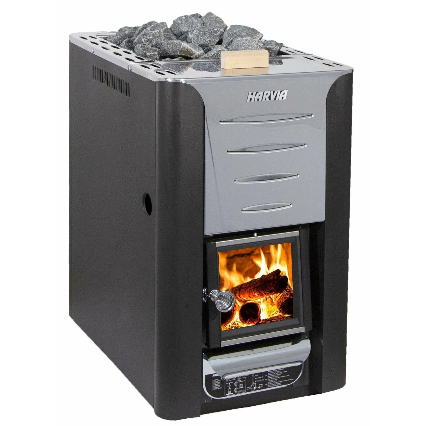 Harvia Pro 20 Es Pro Wood Burning Sauna Stove With Water Tank - Finnish Sauna Builders by Finnish Sauna Builders