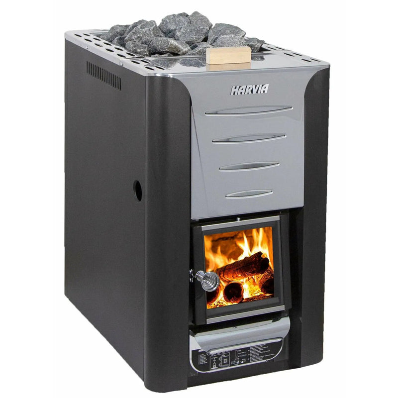 Harvia Pro 20 Es Pro Wood Burning Sauna Stove With Water Tank - Finnish Sauna Builders by Finnish Sauna Builders
