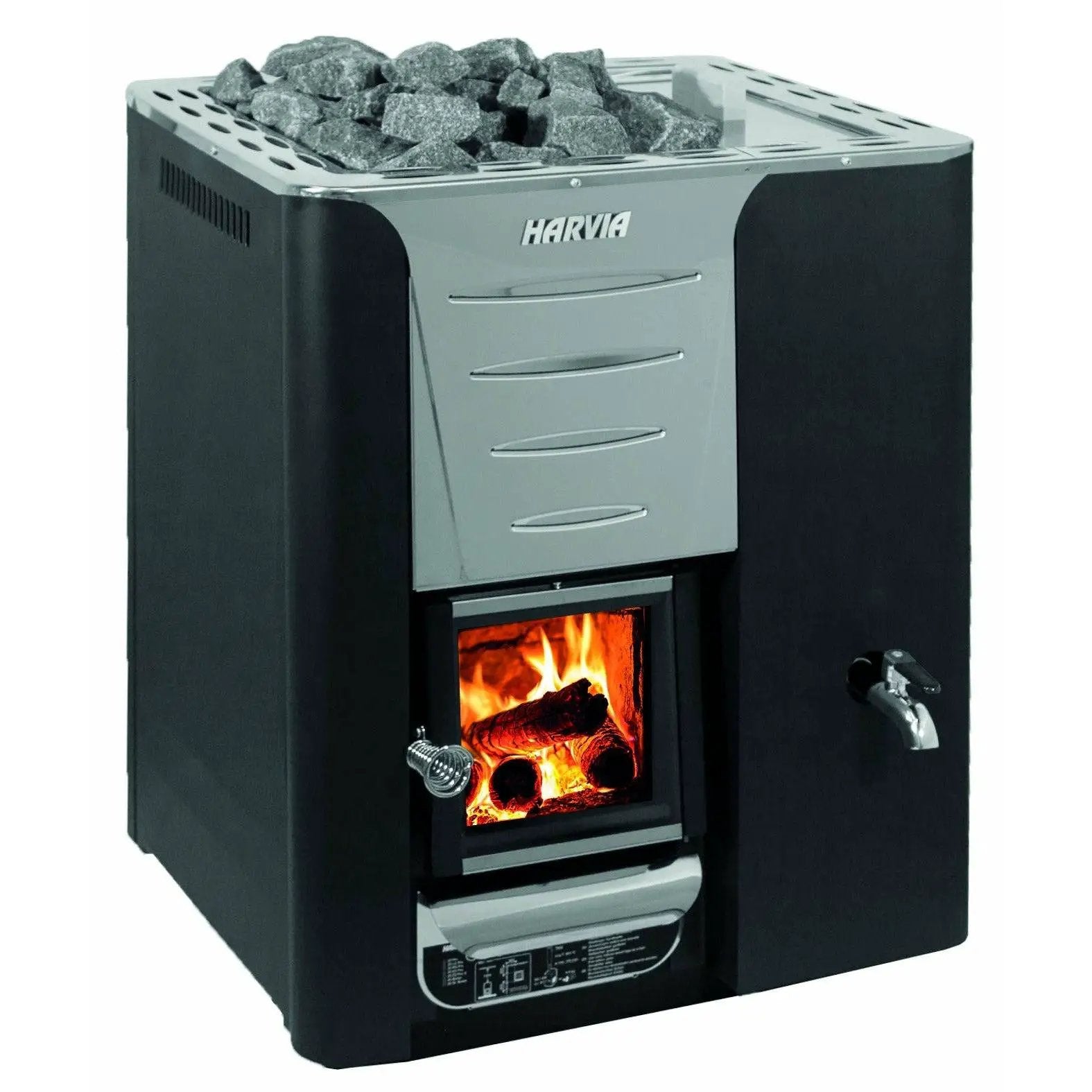 Harvia Pro 20 Rs Wood Burning Sauna Stove With Water Tank - Finnish Sauna Builders by Finnish Sauna Builders