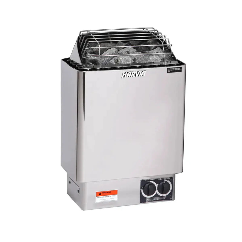 Harvia KIP60B Stainless Steel 6KW Sauna Heater with built-in control - Finnish Sauna Builders by Finnish Sauna Builders