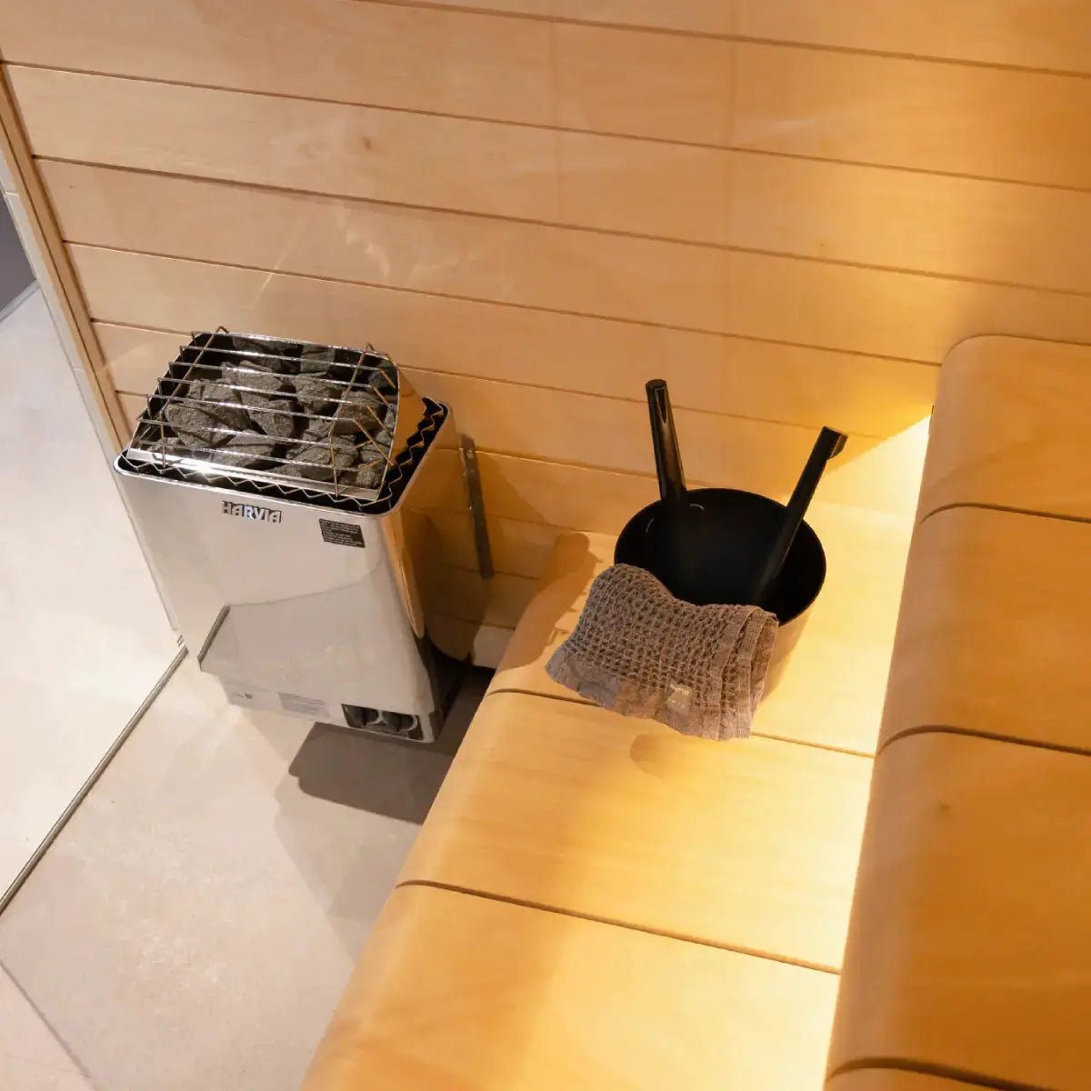 Harvia KIP60B Stainless Steel 6KW Sauna Heater with built-in control - Finnish Sauna Builders by Finnish Sauna Builders