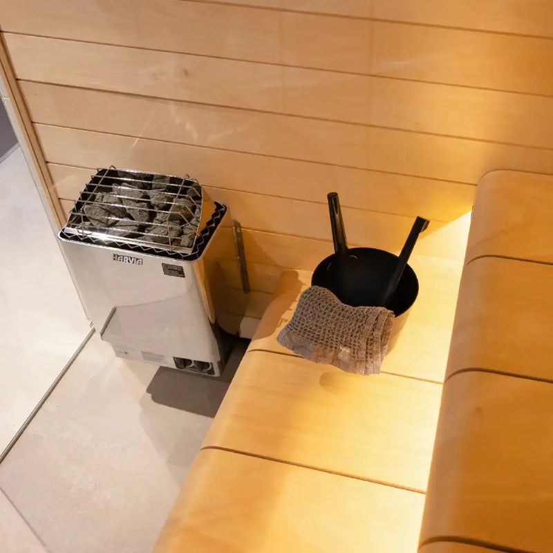 Harvia KIP80B Stainless Steel 8KW Sauna Heater with built-in control - Finnish Sauna Builders by Finnish Sauna Builders