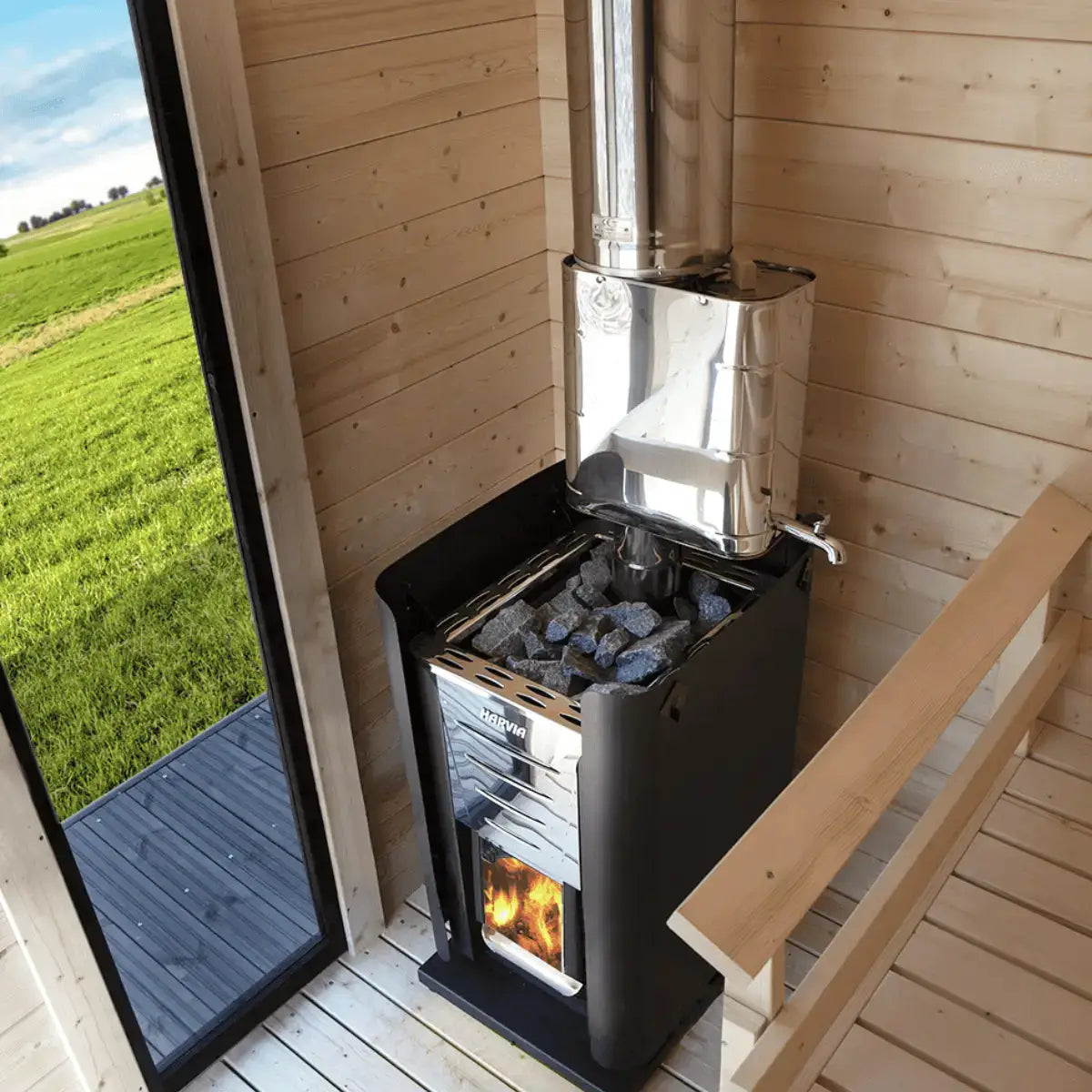 Harvia Pro 26 WKPR26M Wood Burning Sauna Stove - Finnish Sauna Builders by Finnish Sauna Builders