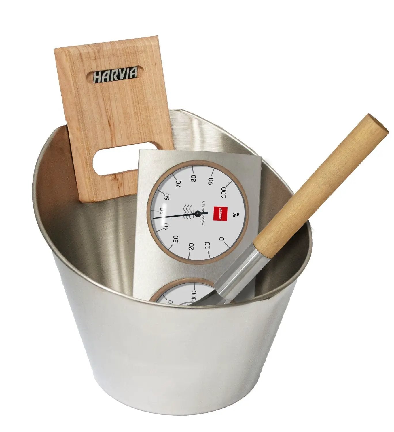 Harvia Steel Accessories Set Stainless Steel - Finnish Sauna Builders by Finnish Sauna Builders