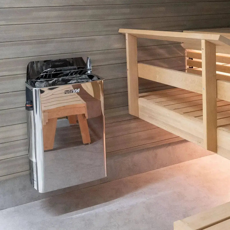 Harvia Wall Sauna Heater 8KW with Built-In Controls - Finnish Sauna Builders by Finnish Sauna Builders