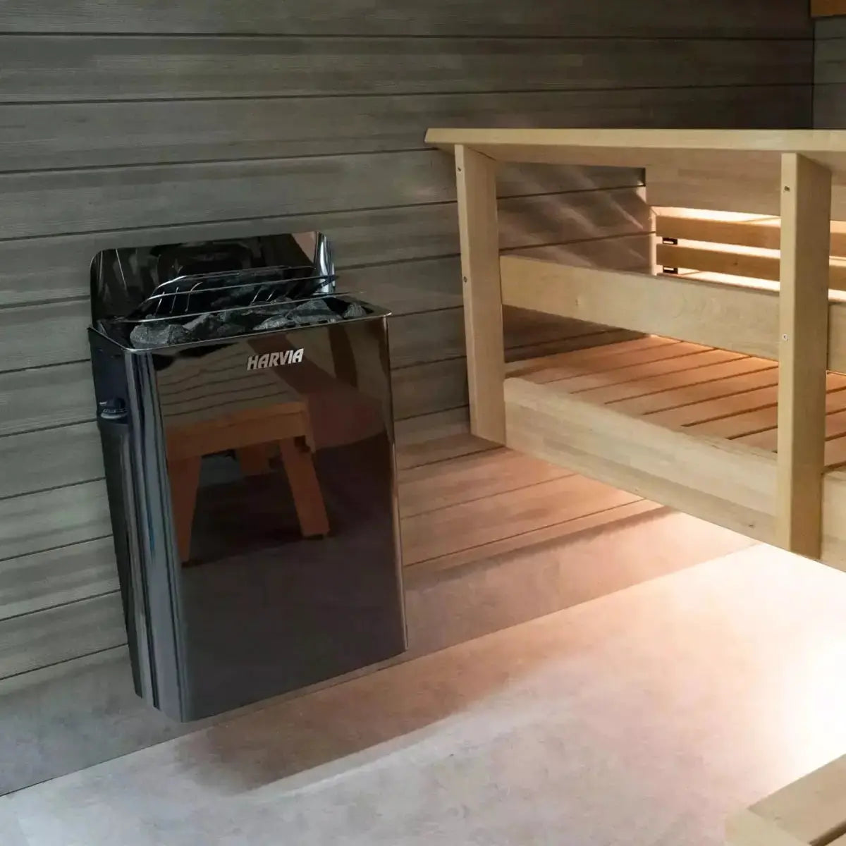 Harvia Wall Sauna Heater 8KW with Built-In Controls - Finnish Sauna Builders by Finnish Sauna Builders