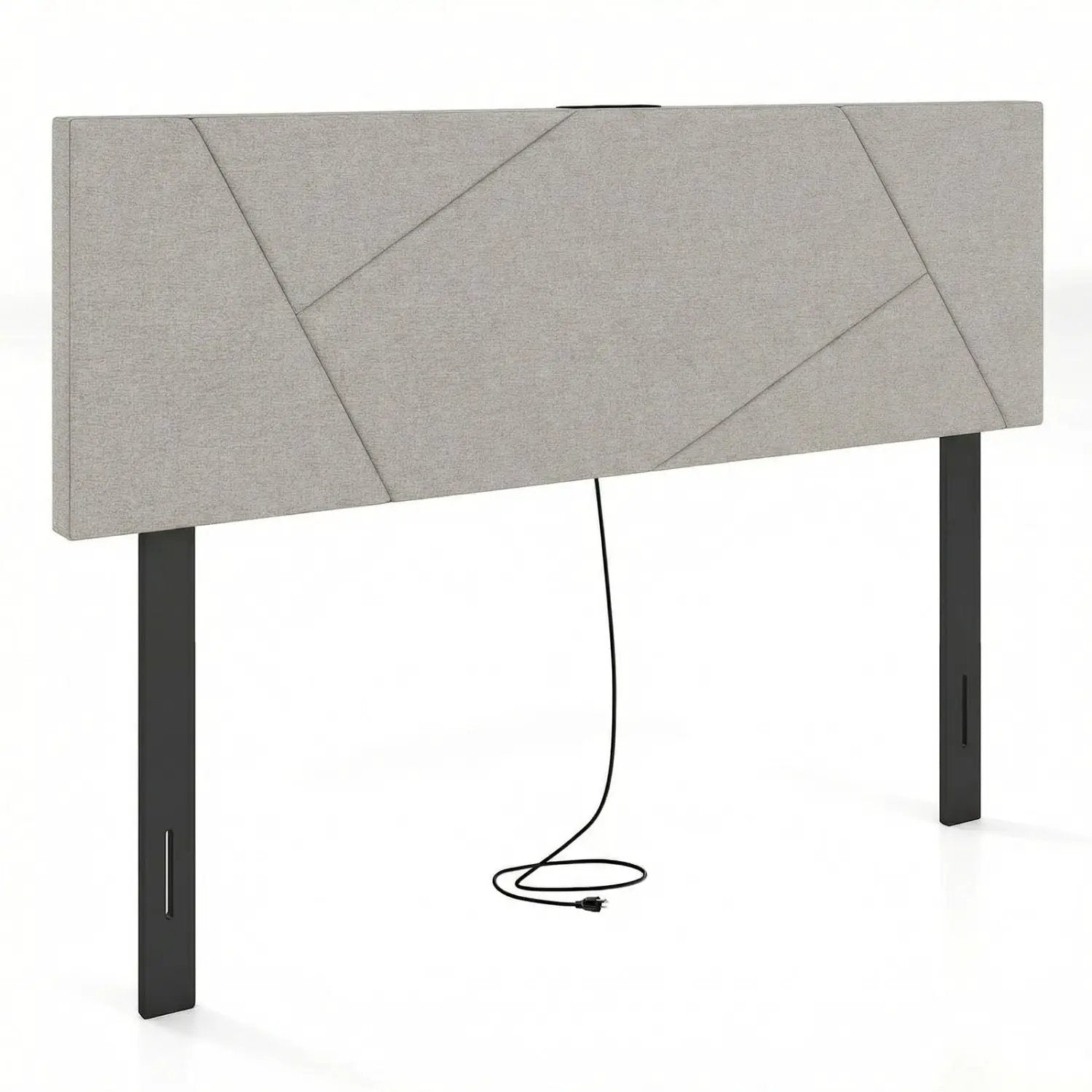 Headboard for Full Size Bed and Queen Geometric Upholstered Head Board by DirectDeals