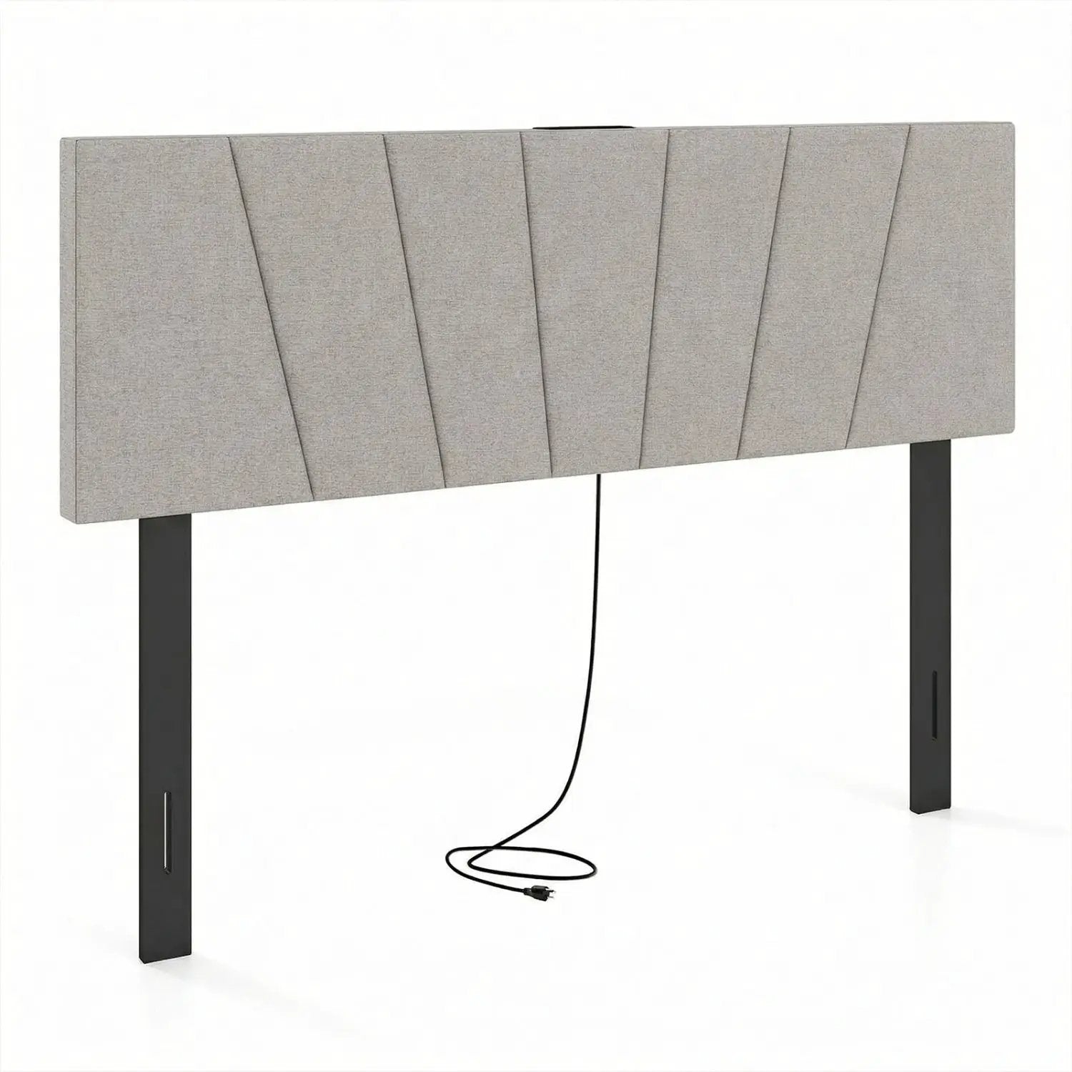 Headboard for Queen and Full Size Bed Geometric Upholstered Head Board by DirectDeals