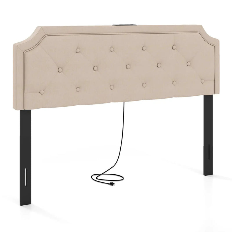 Headboard for Queen and Full Size Bed Tufted Upholstered Head Board by DirectDeals