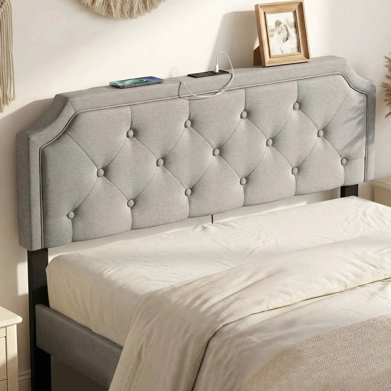 Headboard for Queen and Full Size Bed Tufted Upholstered Head Board by DirectDeals