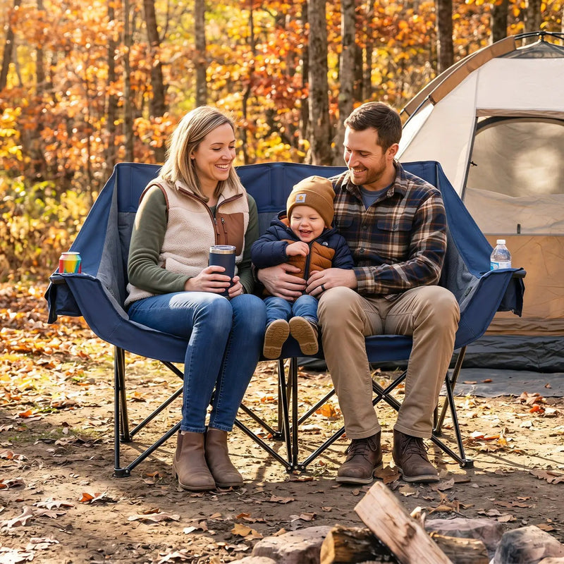Heated Double Camping Chair with 4 Heating Zones by DirectDeals