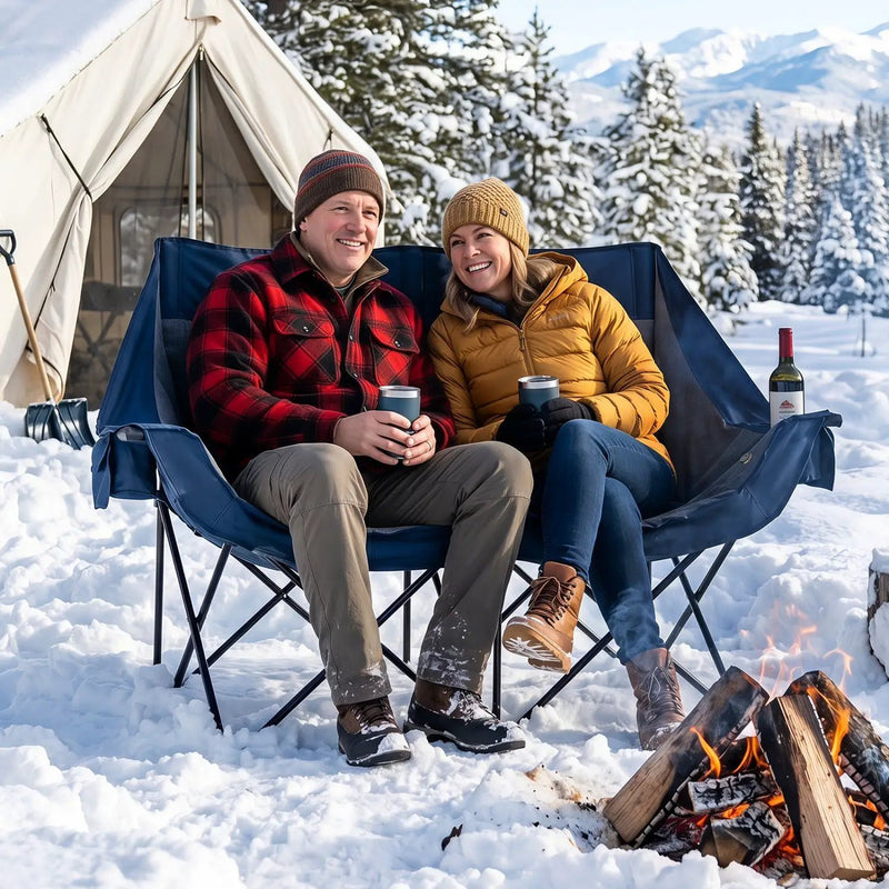 Heated Double Camping Chair with 4 Heating Zones by DirectDeals