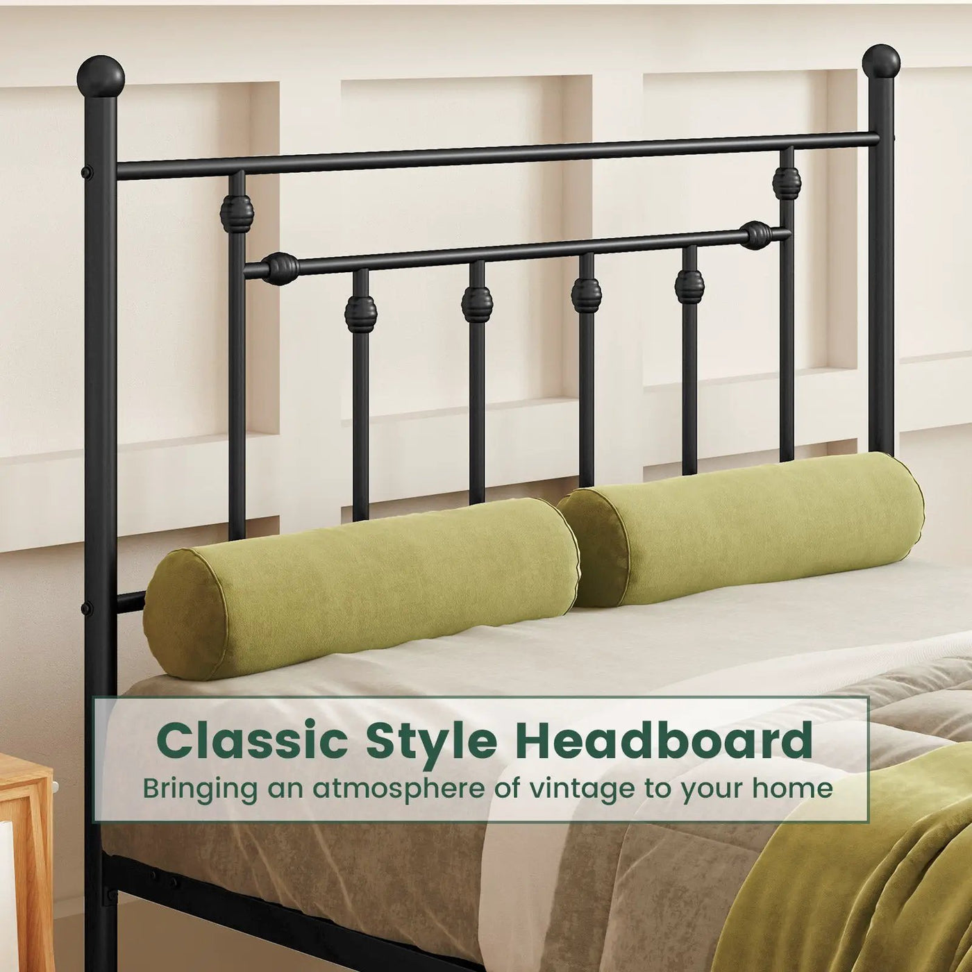 Full/Queen/Twin Size Heavy-duty Metal Bed Frame with Headboard by DirectDeals