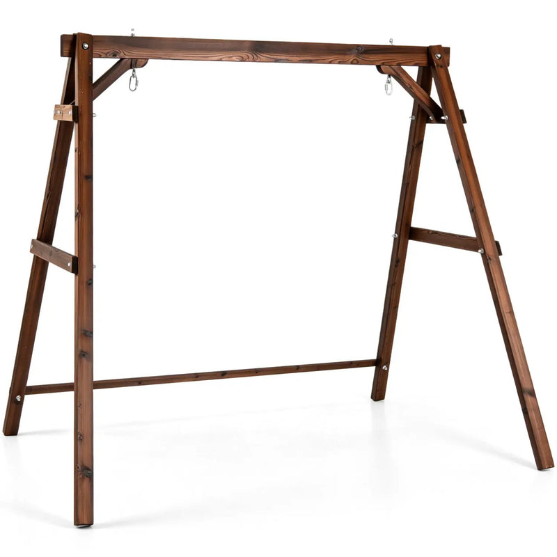 Carbonized Fir Wood Swing Frame with 880 lb Capacity by DirectDeals