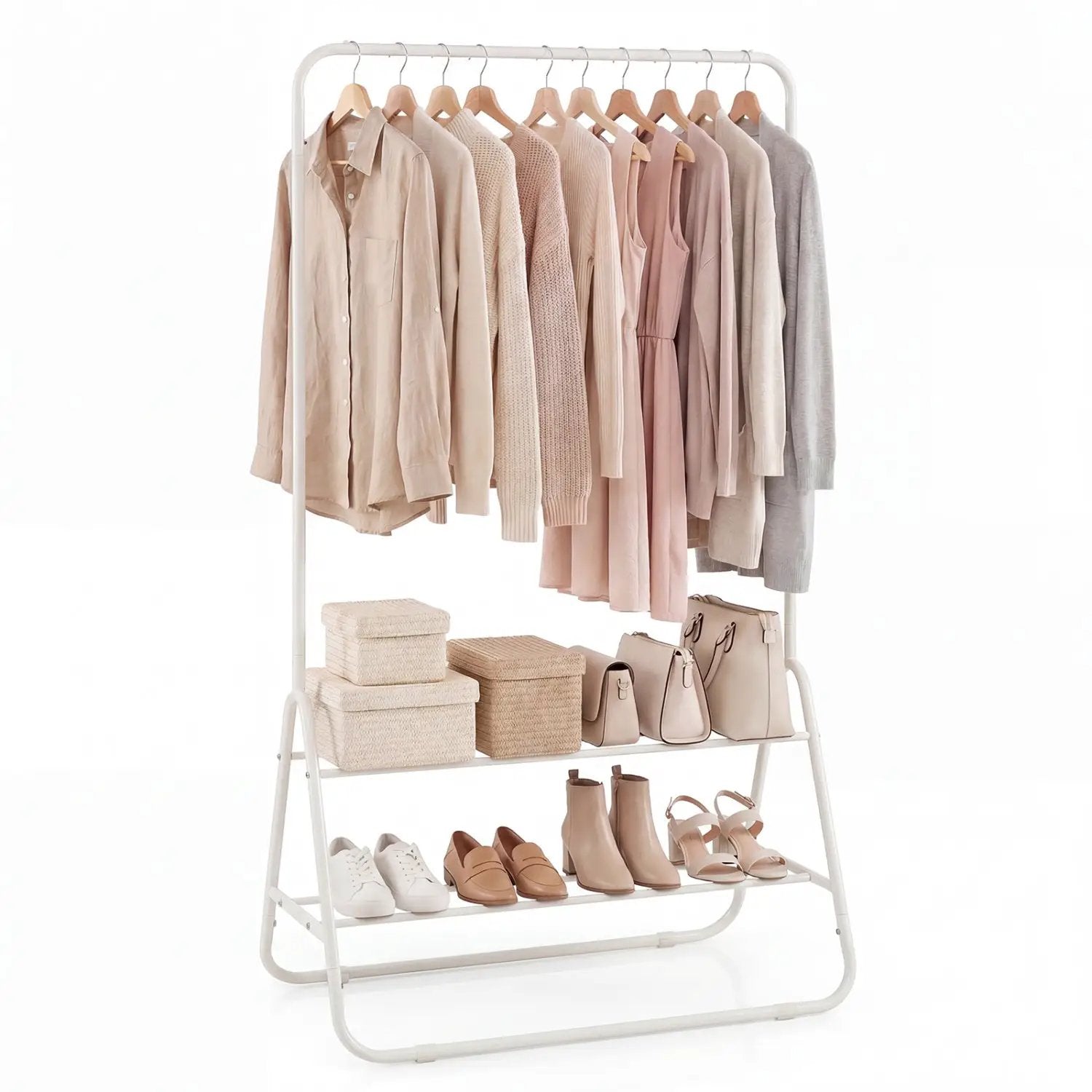 Heavy Duty Clothes Rack with Hanging Rod and Storage Shelves by DirectDeals