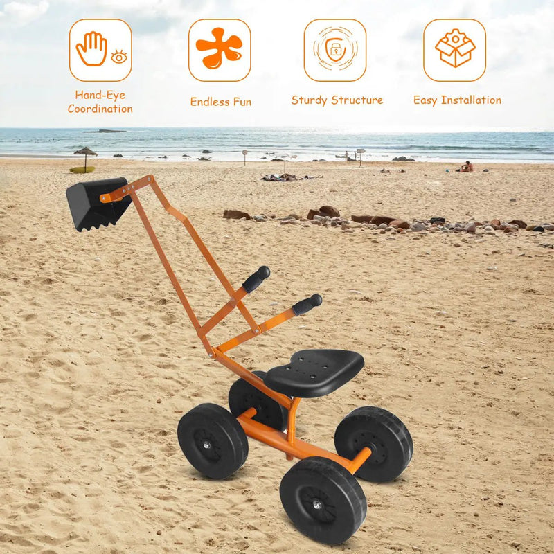 Heavy Duty Kid Ride-on Sand Digger Digging Excavator by DirectDeals