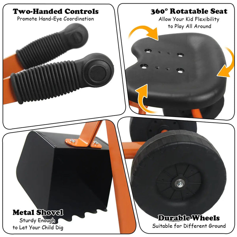 Heavy Duty Kid Ride-on Sand Digger Digging Excavator by DirectDeals