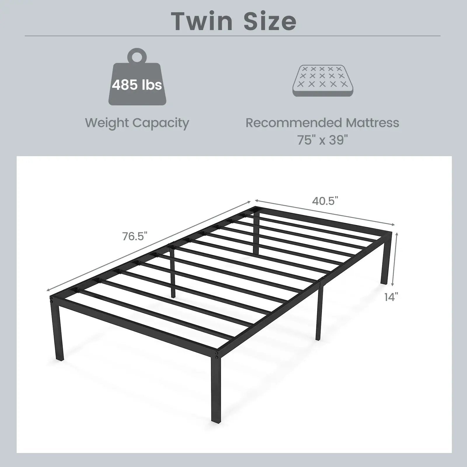 14 Inch Heavy Duty Metal Platform by DirectDeals