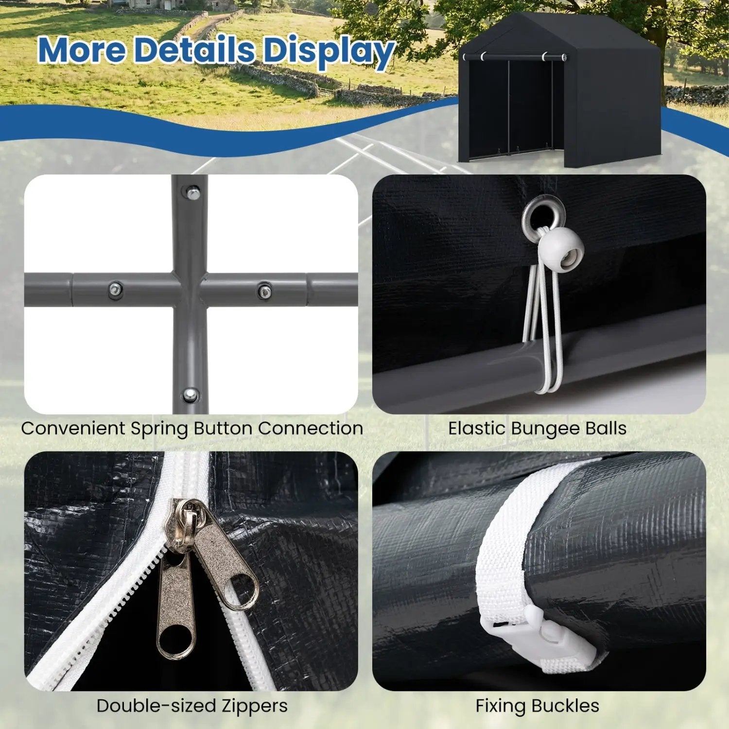 Portable Storage Shed with Roll-Up Zipper Door by DirectDeals