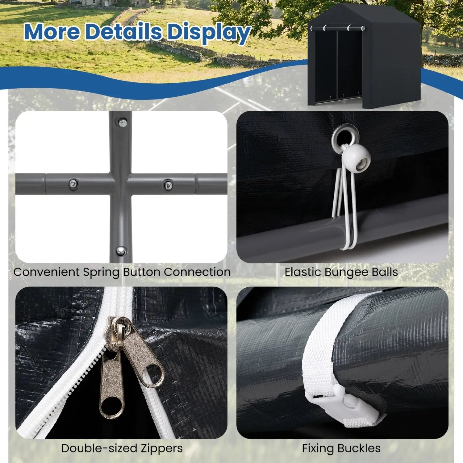 Portable Storage Shed with Roll-Up Zipper Door by DirectDeals