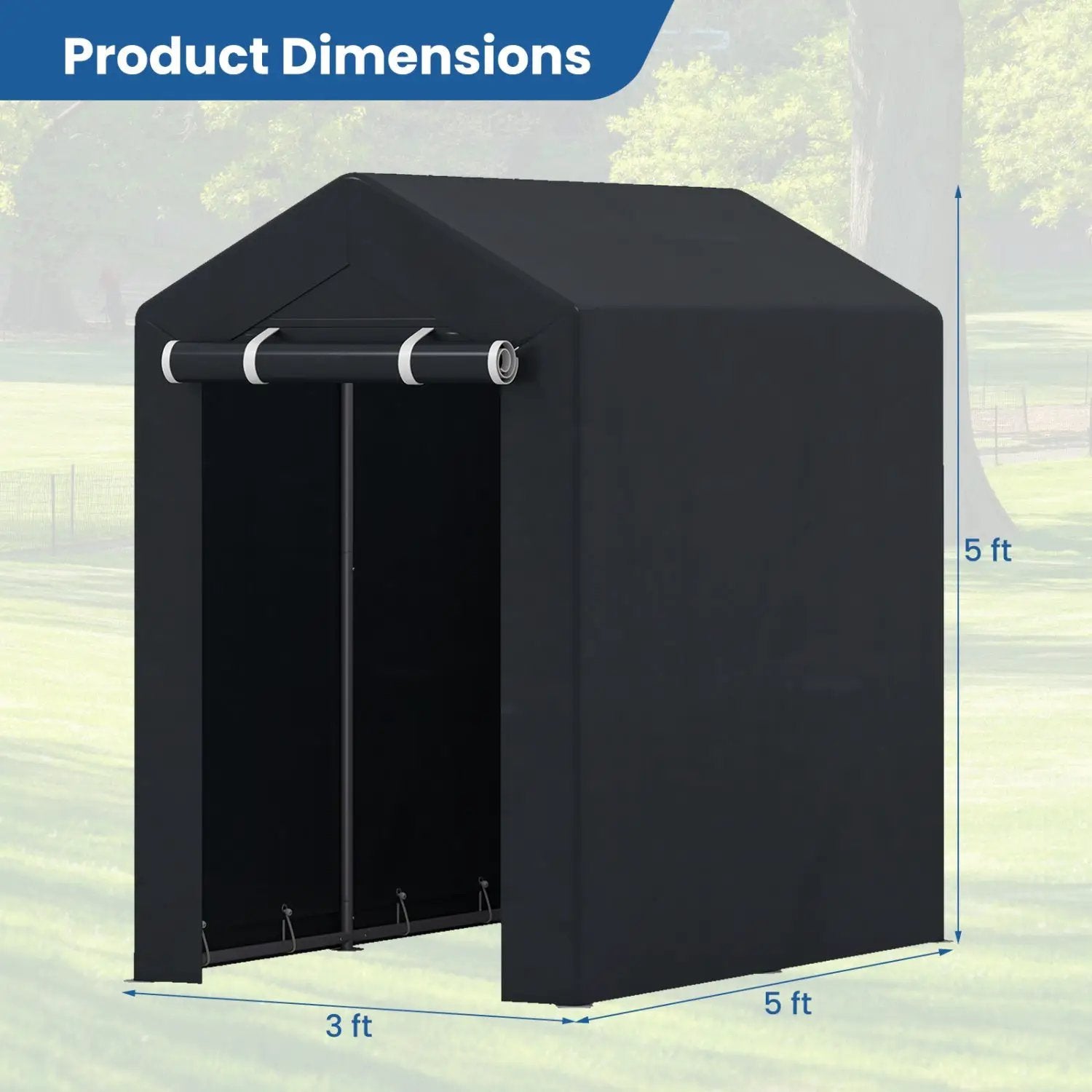 Portable Storage Shed with Roll-Up Zipper Door by DirectDeals