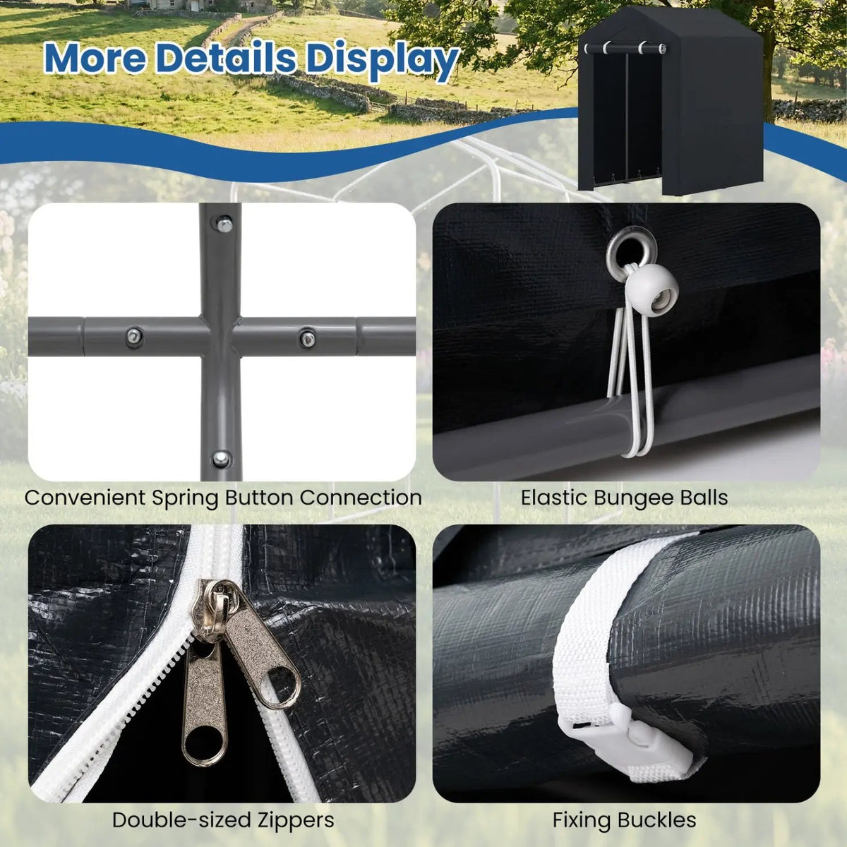 Portable Storage Shed with Roll-Up Zipper Door by DirectDeals