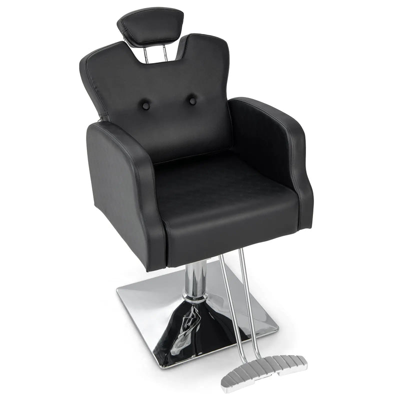 Heavy Duty Salon Chair with 360 Degrees Swivel-Black by DirectDeals