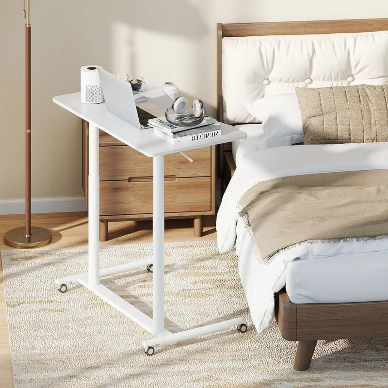 Height Adjustable Computer Desk Sit to Stand Rolling by DirectDeals