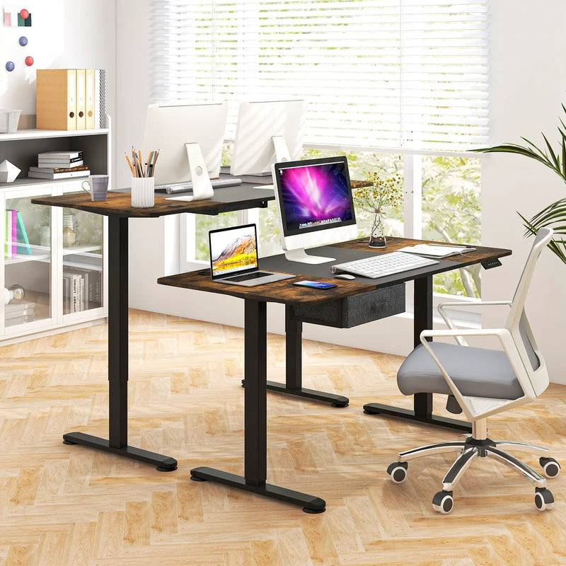 Height Adjustable Electric Standing Desk with USB Charging Port by DirectDeals